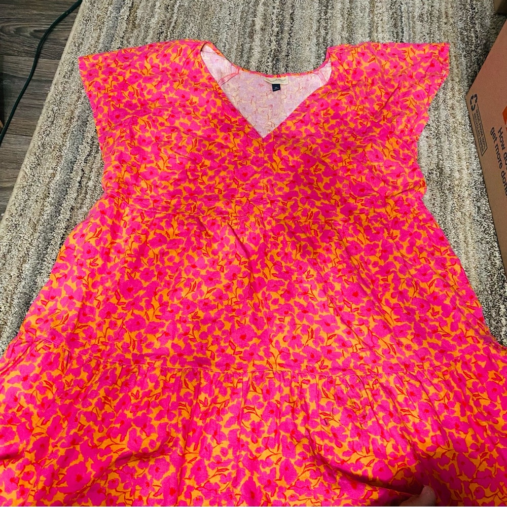 Universal Thread Pink and Orange Floral Top (2)